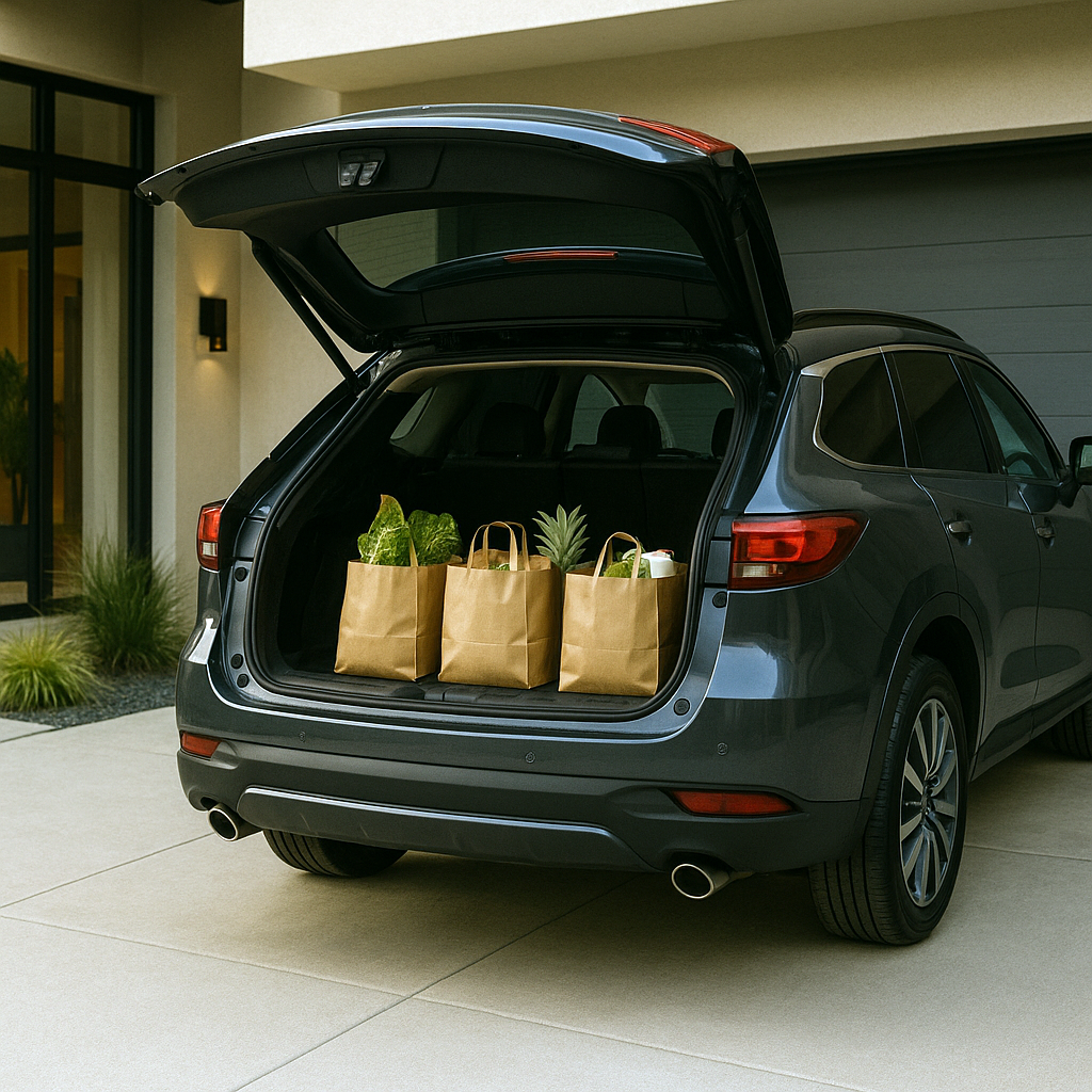 Luxury car in a garage setting
